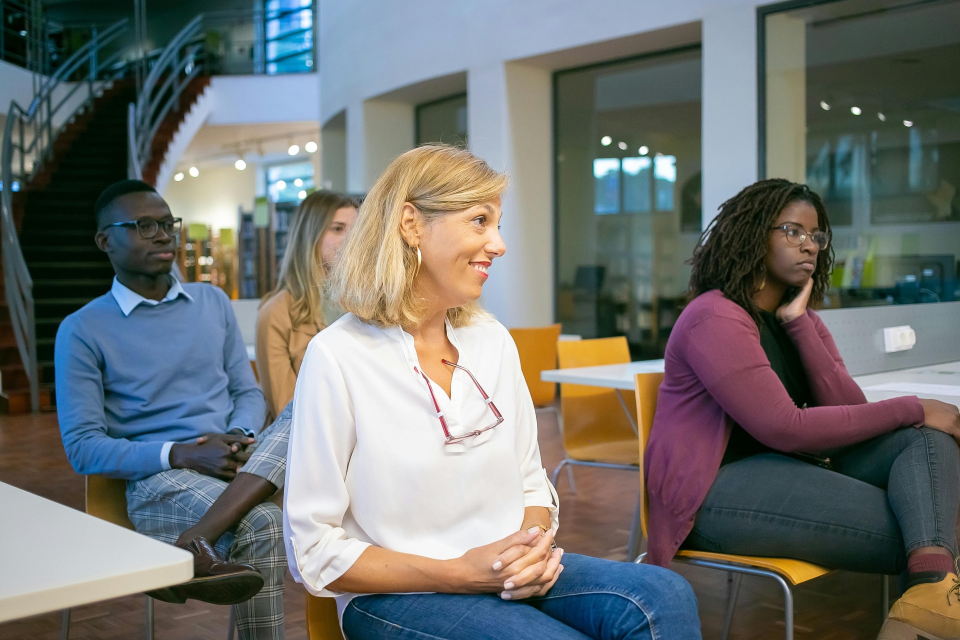 Engaged listeners during a session
